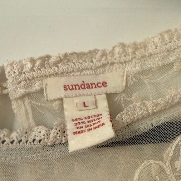 Sundance Elegant Cream Lace Embroidered Women's Top - Picture 5 of 6